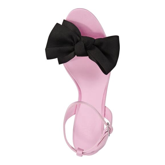 AAJ by Aminah Women Yahira Ankle Strap Bow Sandals Size US 10M Blush Pink Fabric - Picture 4 of 4